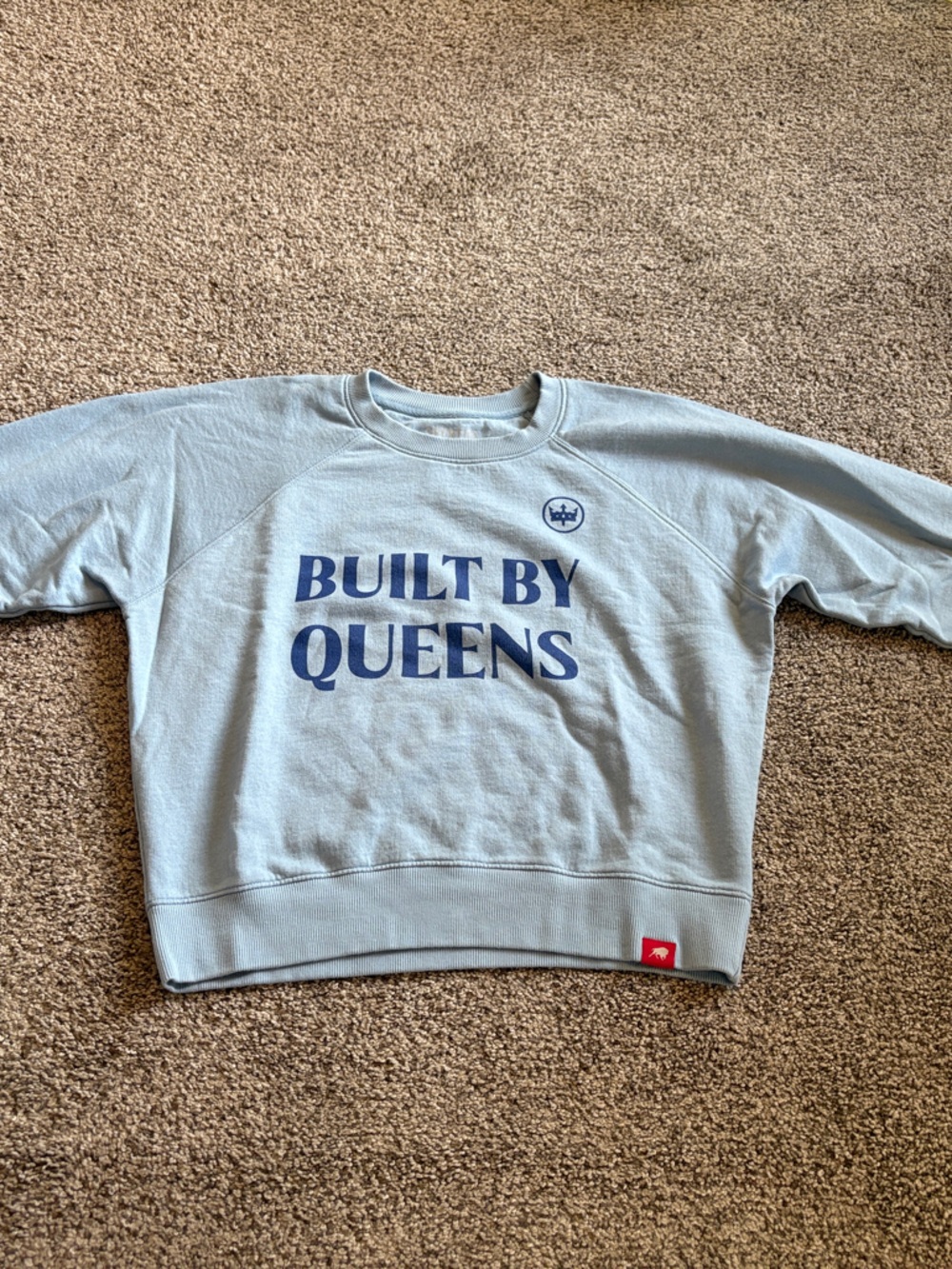 Seattle Reign FC Built By Queens Light Blue Cropped Sweatshirt